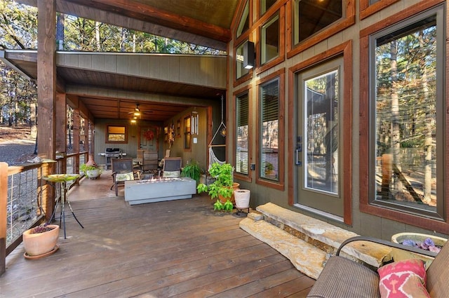 view of wooden deck