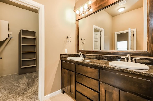 bathroom with vanity