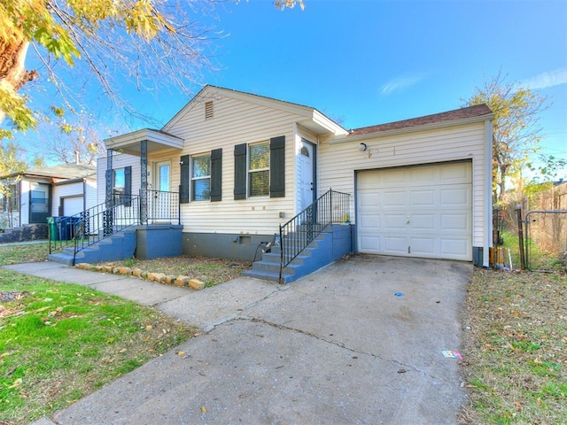 view of front facade with a garage