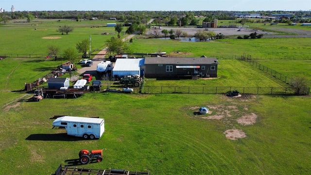 drone / aerial view featuring a rural view