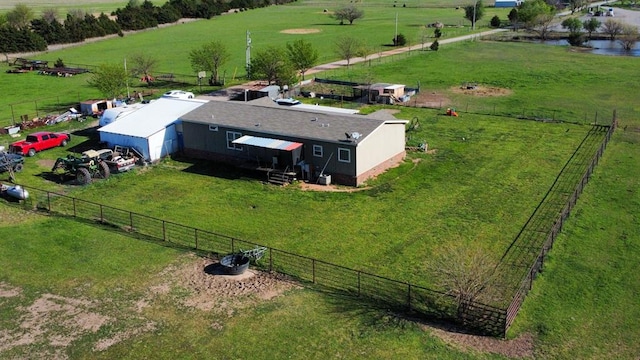 aerial view with a rural view