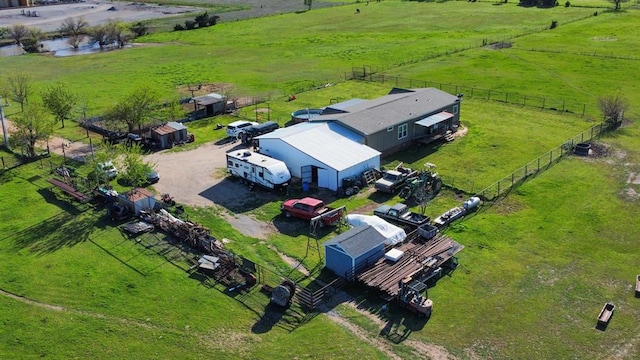 aerial view featuring a rural view