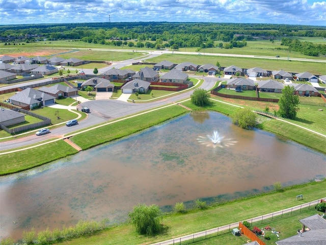 2213 Waterbrook Ct, Norman, OK 73026 - aerial perspective of suburban area with a nearby body of water