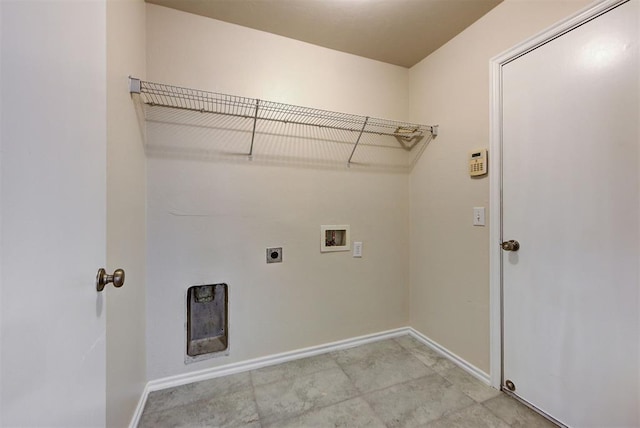 laundry area featuring washer hookup and hookup for an electric dryer