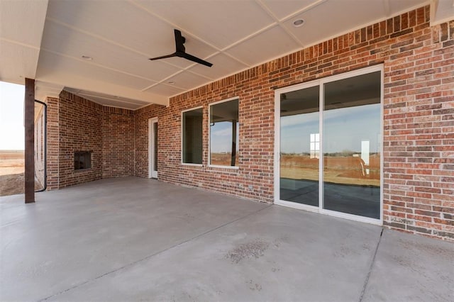 view of patio / terrace with ceiling fan