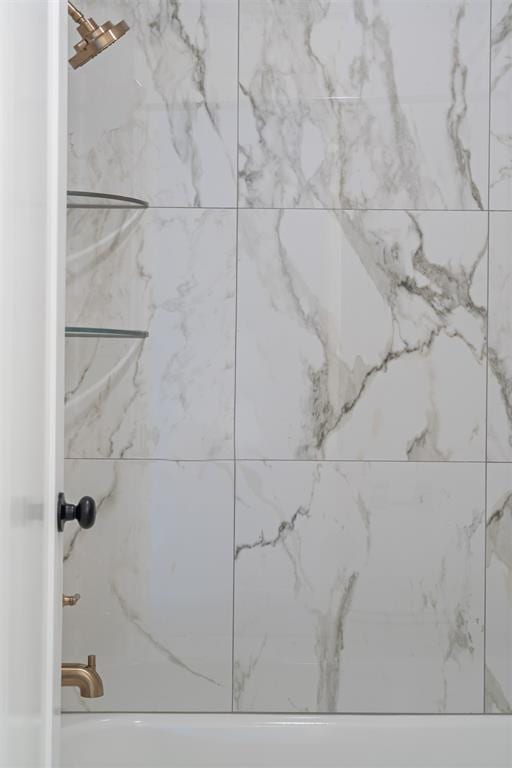 417 Basin Way, Norman, OK 73069 - bathroom featuring washtub / shower combination