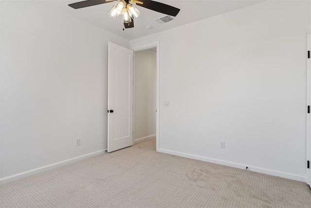 417 Basin Way, Norman, OK 73069 - unfurnished room with ceiling fan, light colored carpet, and baseboards