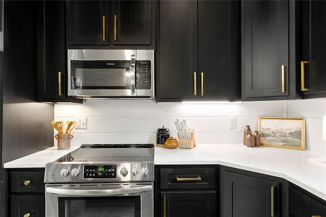 kitchen with stainless steel appliances