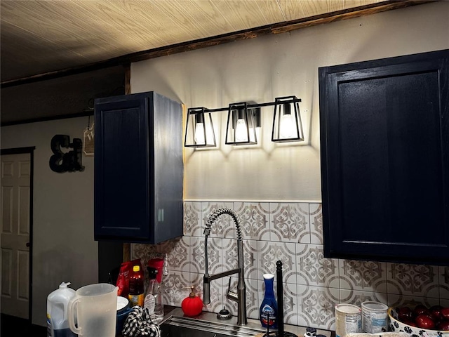 kitchen with wooden ceiling