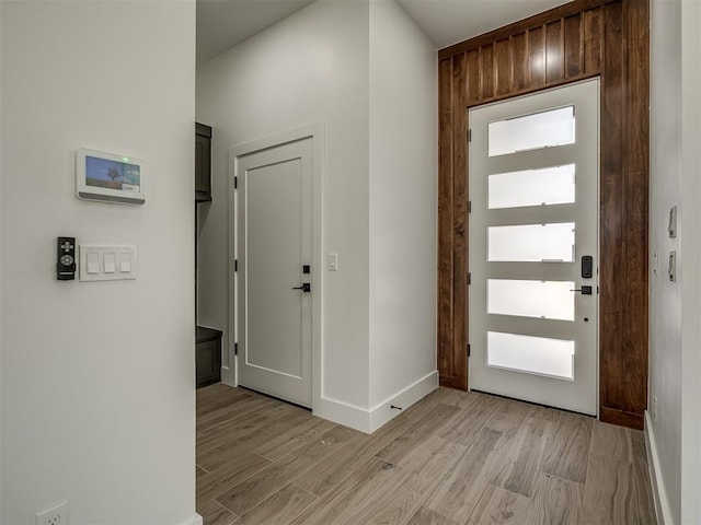 entryway featuring light hardwood / wood-style floors