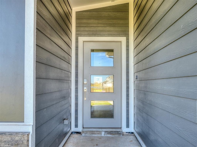 view of doorway to property