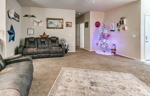 view of carpeted living room