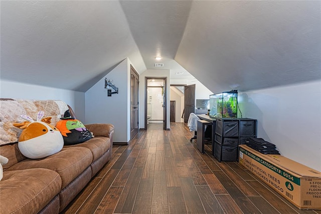 2063 County Road 1336, Blanchard, OK 73010 - living room with wood finished floors and vaulted ceiling