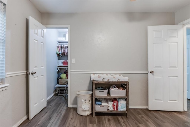 interior space featuring hardwood / wood-style flooring