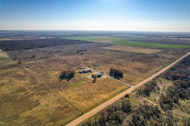 aerial view with a rural view