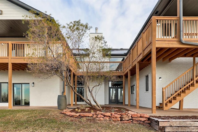 rear view of house with french doors