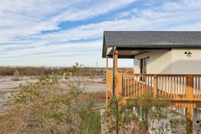 view of yard with a deck