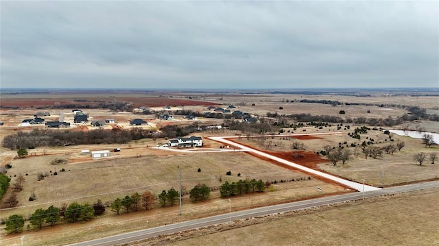 aerial view with a rural view