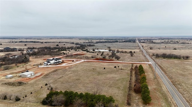 aerial view with a rural view