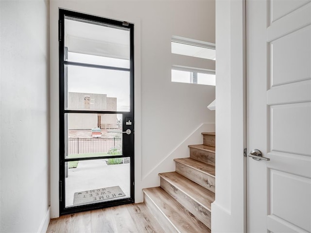 interior space with light wood-type flooring