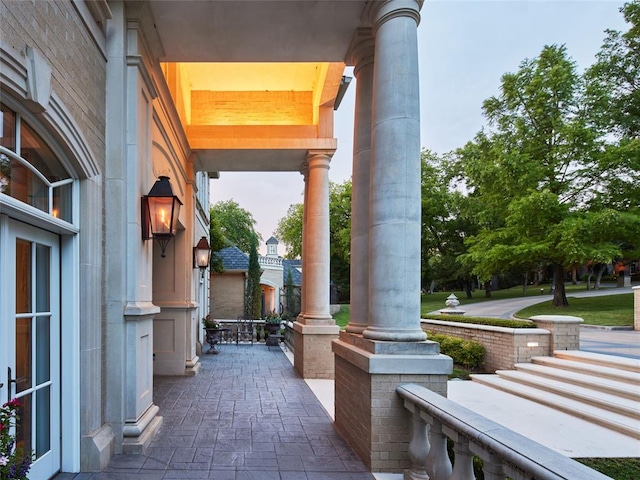 view of patio / terrace with a porch