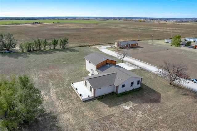 drone / aerial view with a rural view