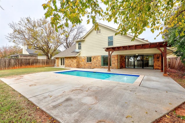 view of pool featuring a patio area