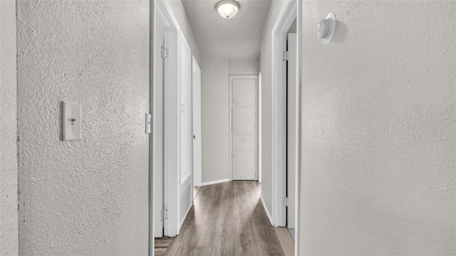 hallway featuring hardwood / wood-style floors