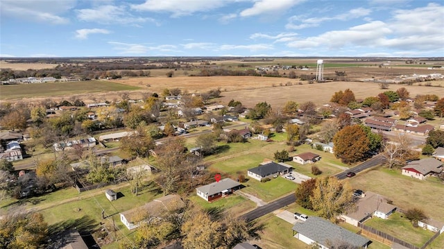 bird's eye view with a rural view