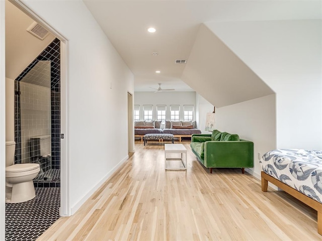 bedroom featuring light hardwood / wood-style floors