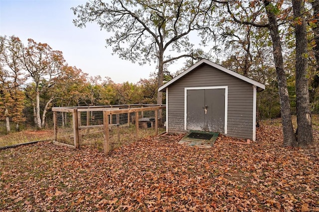 view of outdoor structure