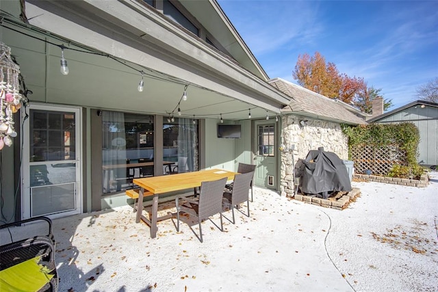 view of patio / terrace featuring grilling area