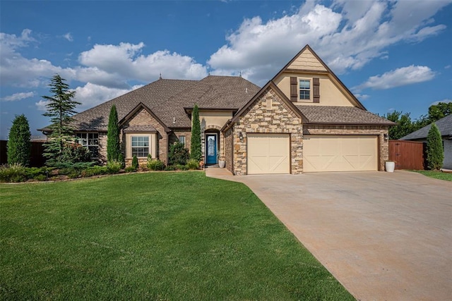 view of front of house with a front yard