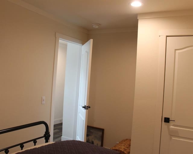 bedroom featuring ornamental molding