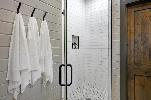 bathroom with an enclosed shower