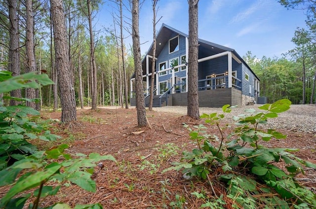 view of side of home with cooling unit