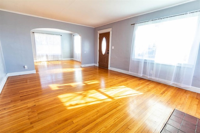 foyer featuring light wood-type flooring