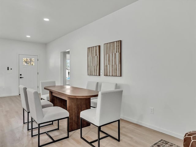 dining room featuring light wood-type flooring