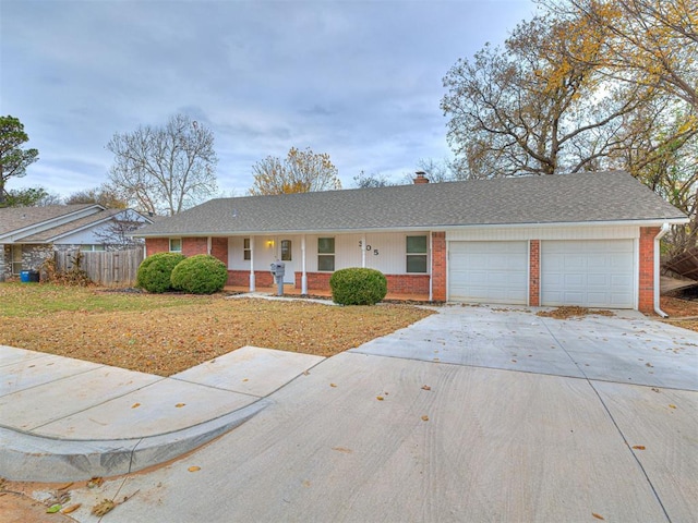 ranch-style home with a garage