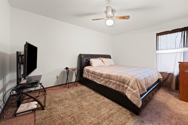 8207 NW 78th St Unit 2, Oklahoma City, OK 73132 - bedroom with carpet floors and ceiling fan