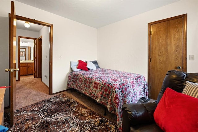 view of carpeted bedroom