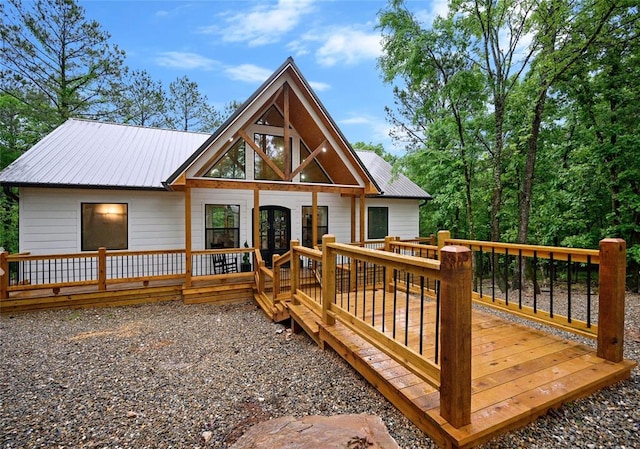 exterior space with french doors