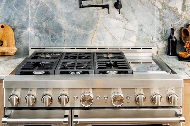 room details with stainless steel stove