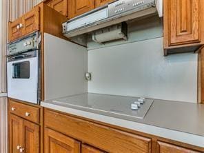 kitchen with white oven