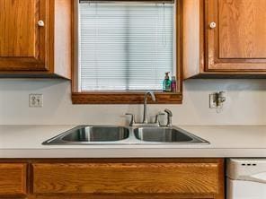 kitchen featuring dishwasher and sink