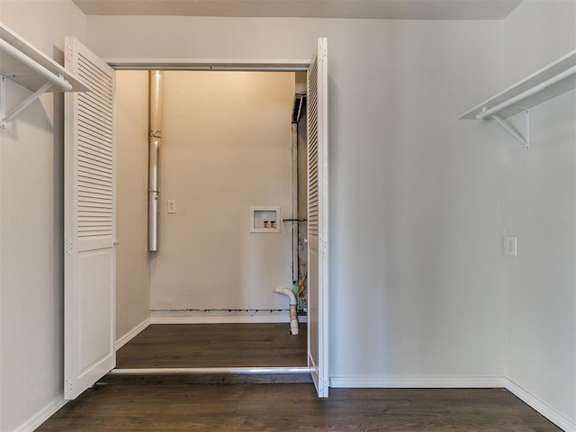 interior space featuring dark hardwood / wood-style flooring