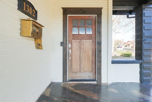 view of doorway to property