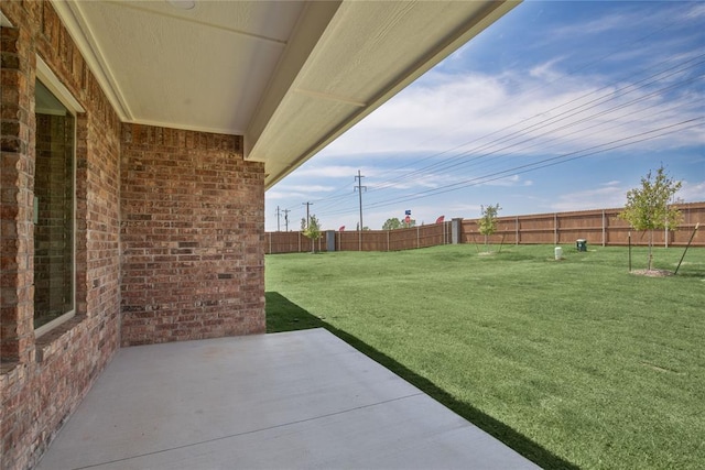 view of yard featuring a patio