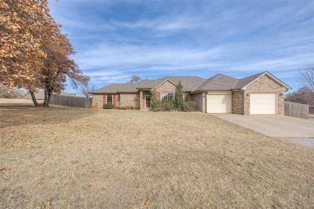 ranch-style home with a garage