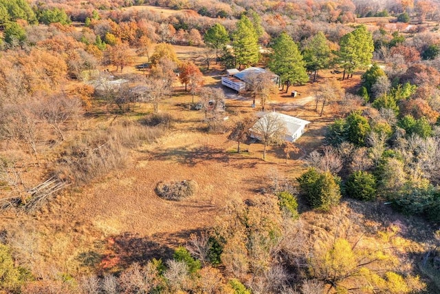 drone / aerial view with a rural view